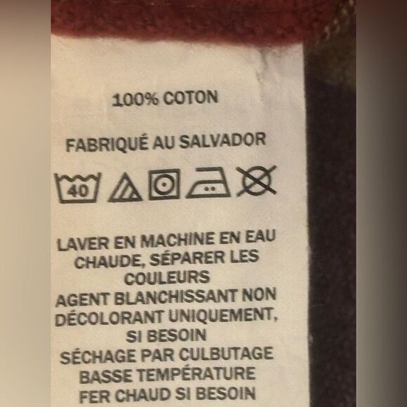 L.L. Bean EUC red/beige/blue plaid cotton flannel button shirt down Size XL tall - Picture 5 of 5